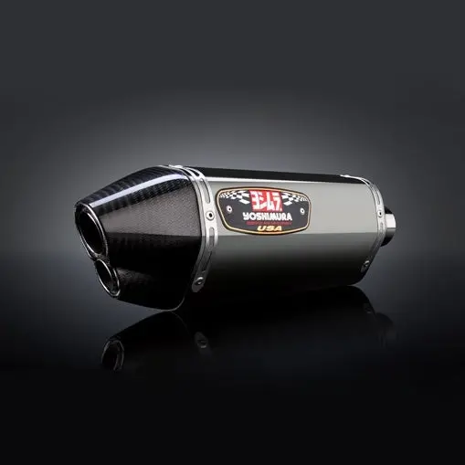 Suzuki Gsx-R750 - (2011-2018) Yoshimura Stainless R77d Dual-Exit Slip-On With Carbon Coned End Cap - Race Series 1