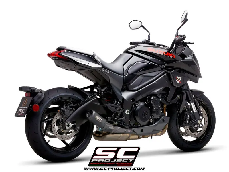 Suzuki Katana - 2019 - 2020 – Sc-Project Cr-T Titanium Exhaust, Matt Black, With Stoneguard Grid 1