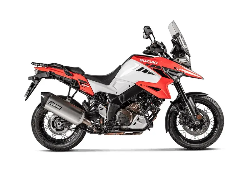 Suzuki V-Strom 1000 - (2014-2016) Akrapovic Titanium Silencer Slip-On Kit - Road Legal 2