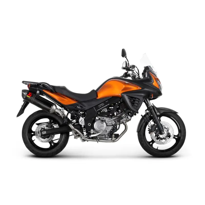Suzuki V-Strom 650 - (2007-2011) Akrapovic Carbon Silencer Partial System - Header & Collector - Hexagonal - Race Removable Baffle 1