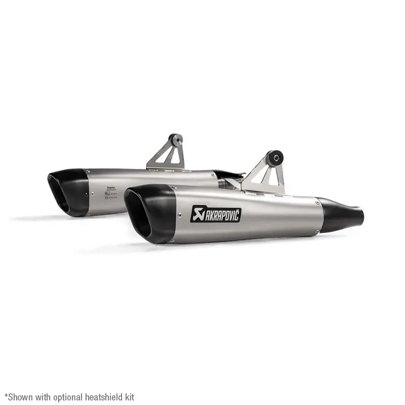Triumph Bonneville T100 (900Cc) - (2017-2020) Akrapovic Titanium Twin Silencer Slip-On Kit - Road Legal 1
