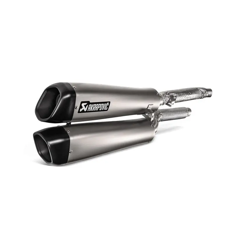 Triumph Scrambler 1200 Xc / Xe - (2019-2020) Akrapovic Titanium Twin Silencer Slip-On Kit - Road Legal 1