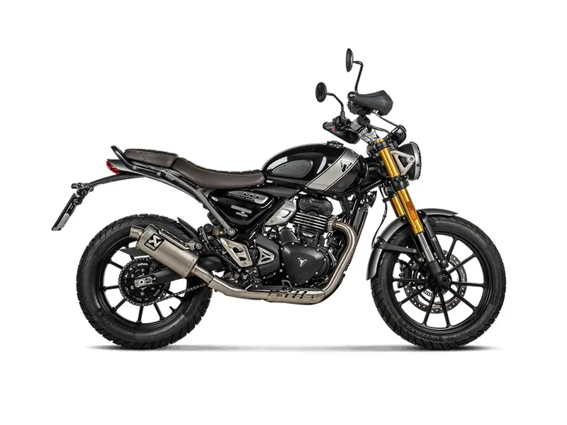 Triumph Scrambler 400 X - (2024-2026) Akrapovic Titanium Silencer Slip-On Kit - Road Legal 2