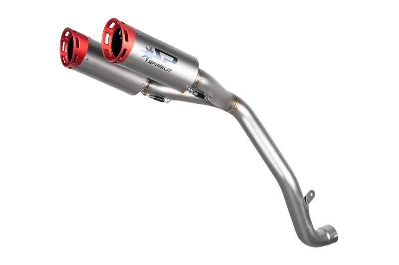 Triumph Speed Triple 1200 2021 - 2024 - 2 Dyno Silencers With Red Anodised End Cap With Under Seat Fitting - Limited Edition 1