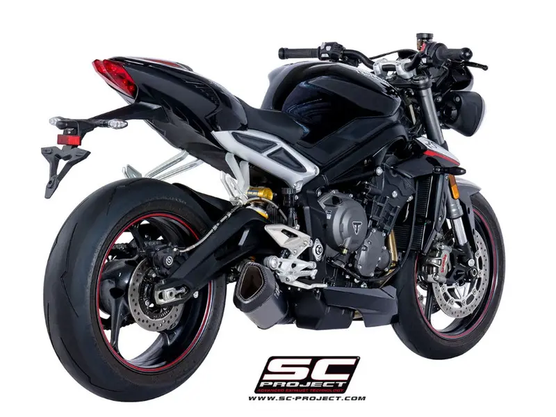 Triumph Street Triple 765 - 2017 - 2019 – Sc-Project Sc1-R Titanium Exhaust, Matt Black 1