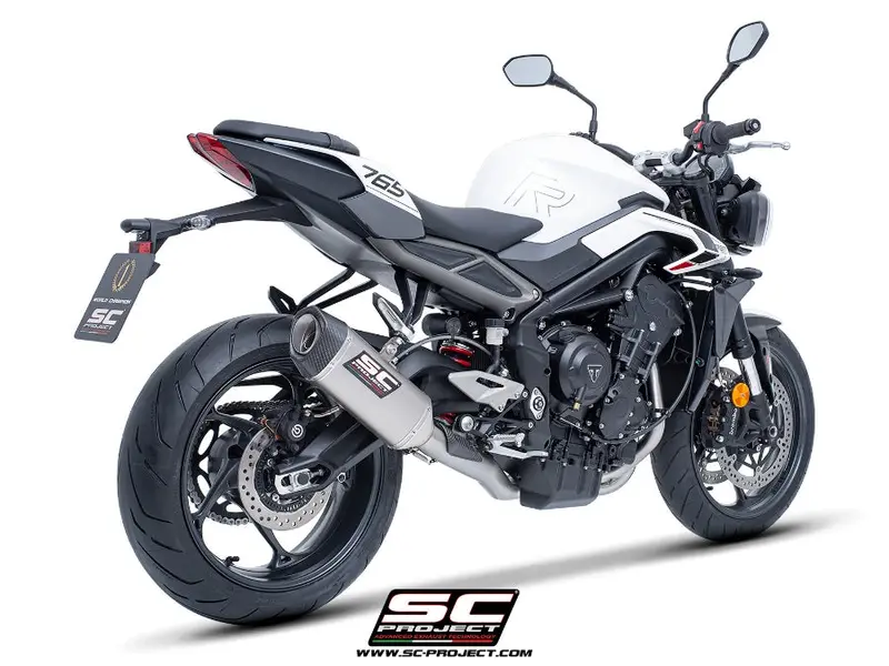 Triumph Street Triple 765 R - Rs - R A2 - 2024 - 2025 – Sc-Project 3-1 Stainless Steel Full Exhaust System, With Sc1-S Titanium Exhaust 1