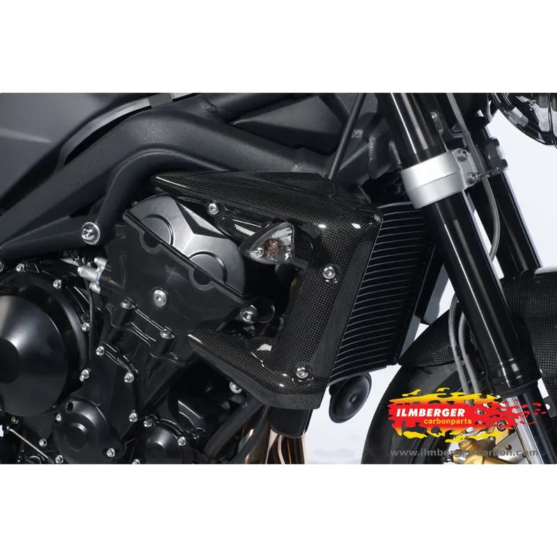 Triumph Street Triple R 675 (2009-2012) Ilmberger Carbon Radiator Cover (Right) 1