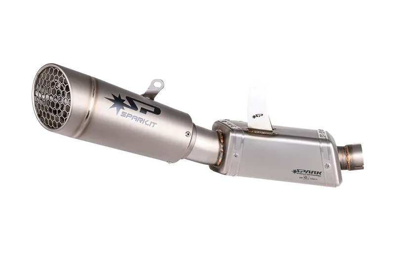 Triumph Street Triple S 660 A2 2017 - 2022 -  3/4 Kit: Stainless Steel Box + Grid-O Silencer 1
