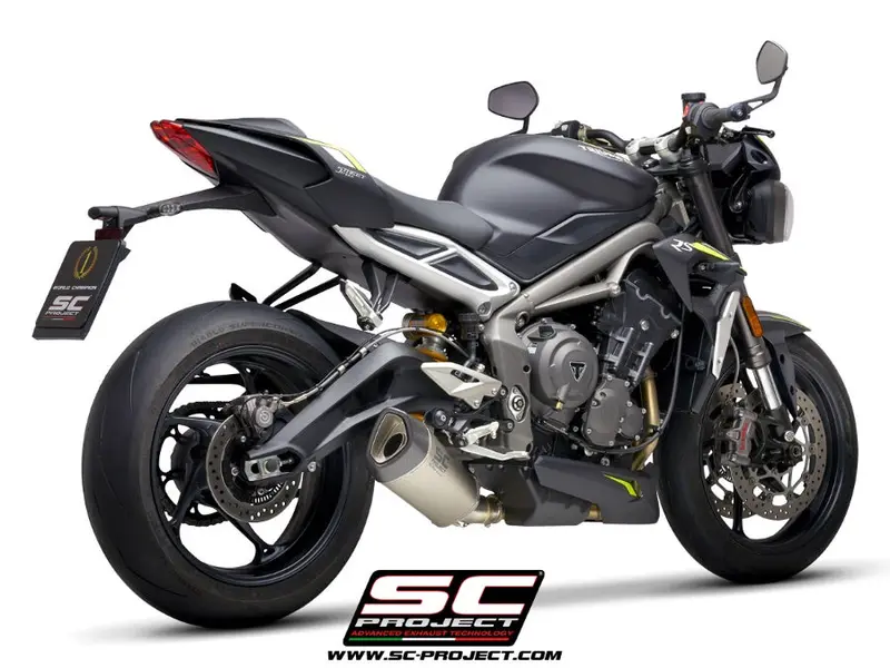 Triumph Street Triple S 660 - A2 - 2020 - 2022 – Sc-Project Sc1-R Titanium Exhaust 1