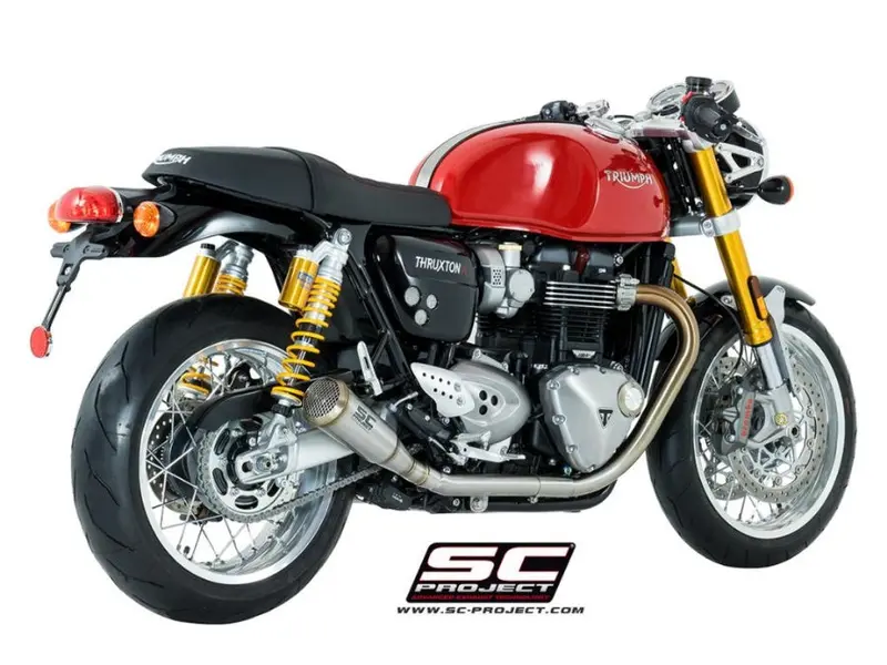 Triumph Thruxton 1200 - 2016 – Sc-Project Pair Of Conico 70S Stainless Steel Exhaust 1