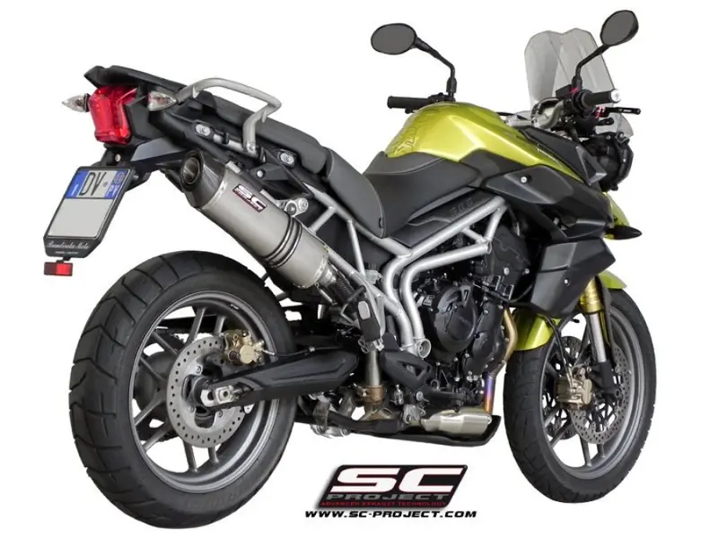Triumph Tiger 800 - 2010 - 2016 – Sc-Project Oval Titanium Exhaust, High Mount 1