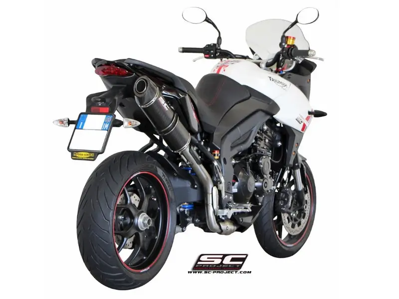 Triumph Tiger Sport 1050 - 2013 - 2015 – Sc-Project Oval Carbon Fibre Exhaust, High Mount 1