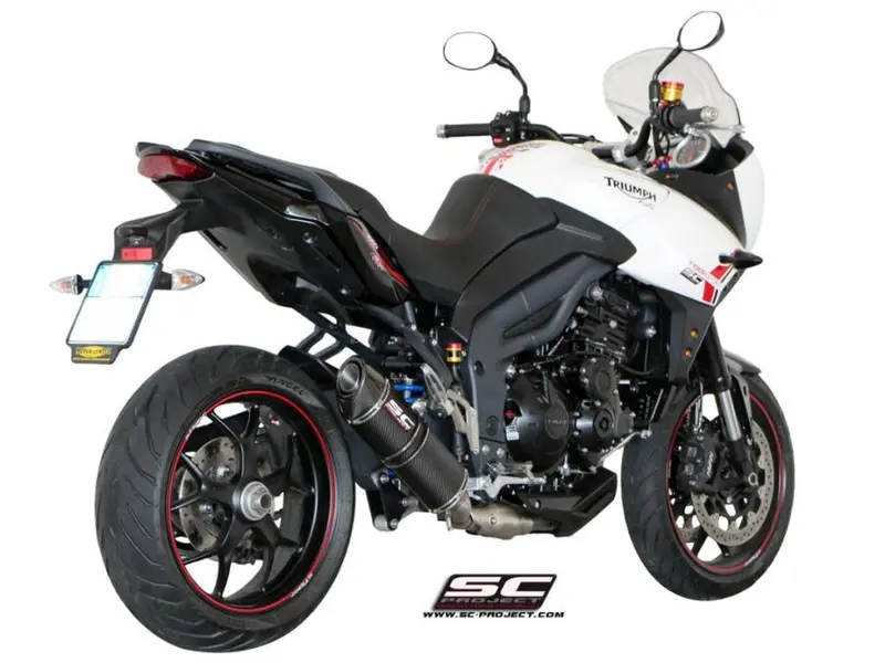 Triumph Tiger Sport 1050 - 2013 - 2015 – Sc-Project Oval Carbon Fibre Exhaust, Low Mount 1
