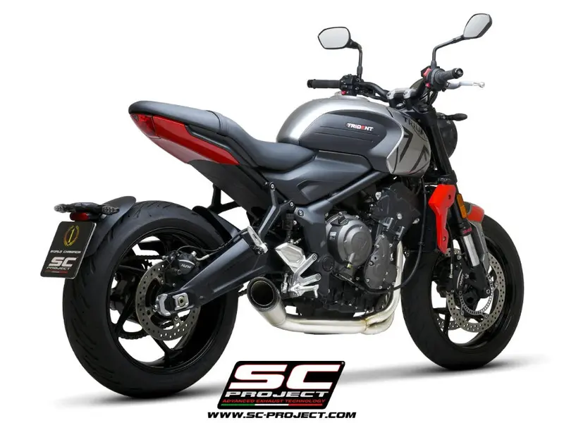 Triumph Trident 660 - 2021 - 2024 – Sc-Project 3-1 Stainless Steel Full Exhaust System, With S1 Titanium Exhaust 1