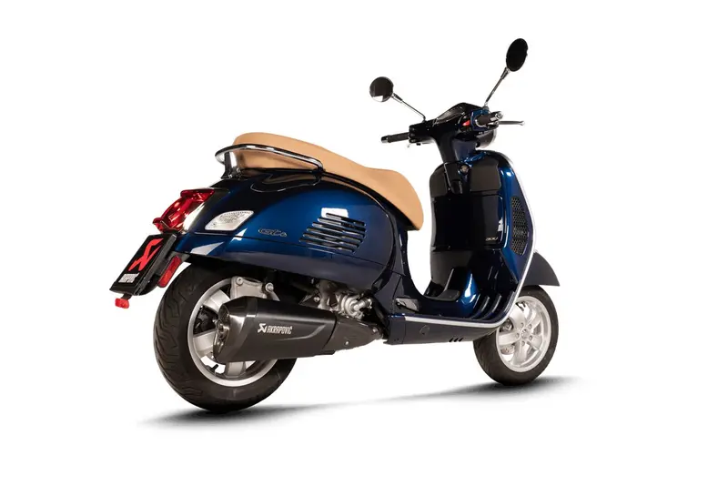 Vespa Gts300 - (2021-2024) Akrapovic Stainless Slip-On Kit - Satin Black - Road Legal 2
