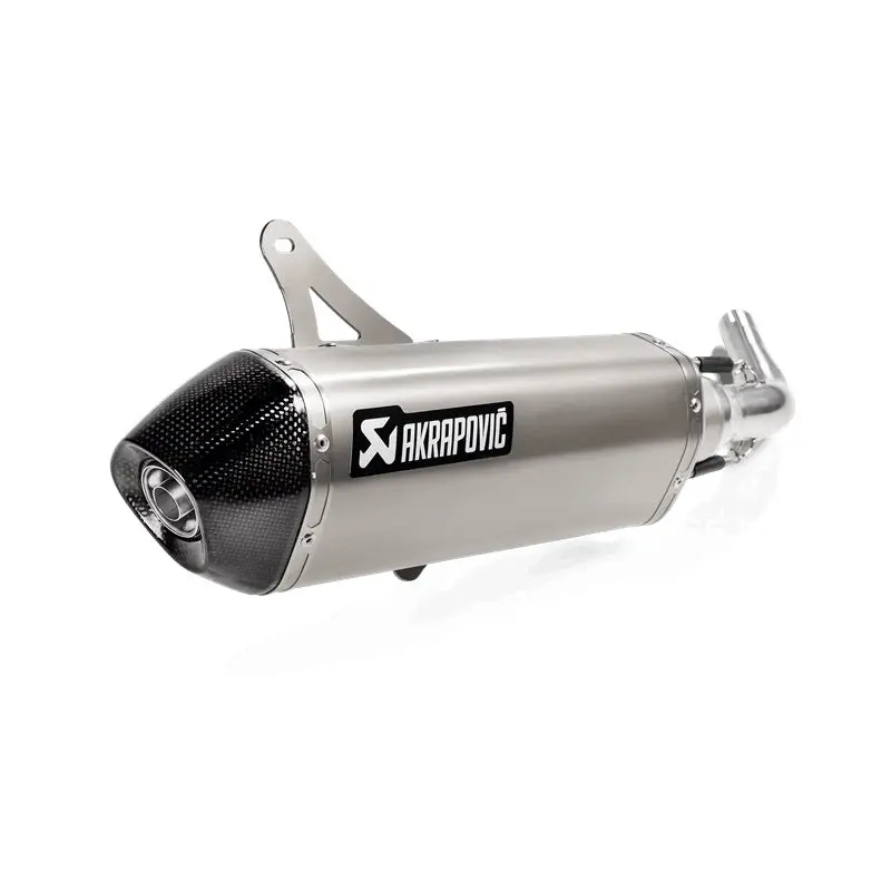 Vespa Gtv250 - (2017-2020) Akrapovic Sp Titanium Slip-On Kit - Not Compatible With Rear Side Protector Kit - Road Legal Removable Baffle 1