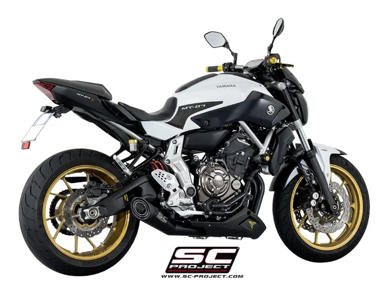 Yamaha Mt-07 - 2013 - 2016 – Sc-Project 2-1 Stainless Steel Full Exhaust System, With S1 Stainless Steel Exhaust, Matt Black 1