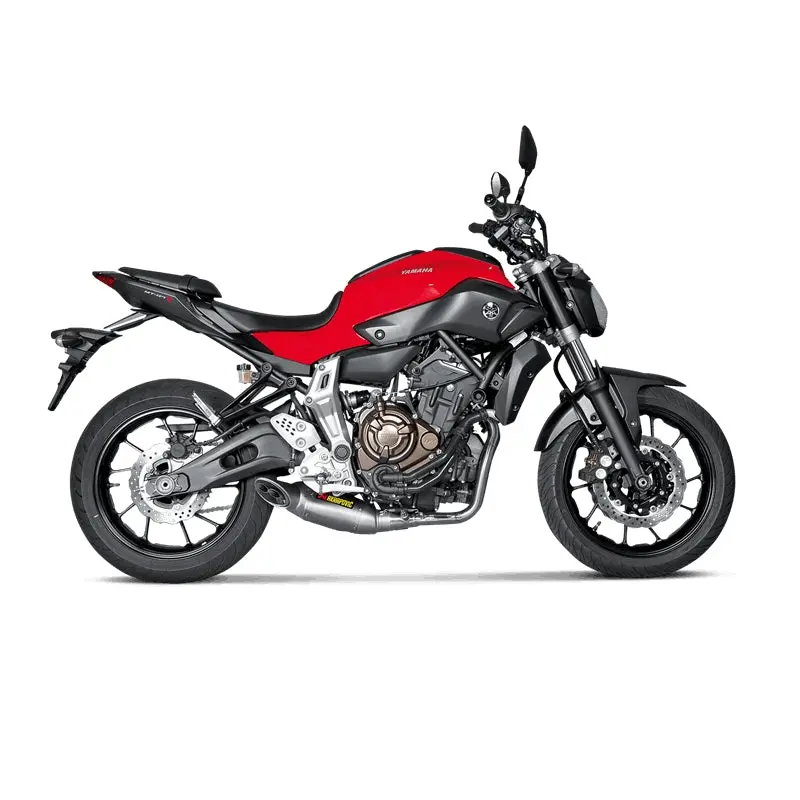 Yamaha Mt-07 - (2014-2016) Akrapovic Titanium Silencer Stainless 2-1 System - Road Legal Removable Baffle 2