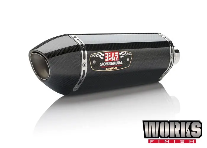 Yamaha Mt-07 - (2014-2020) Yoshimura Carbon Works Edition R77 Stainless Full System - Stainless Works Edition Header Carbon Coned End Cap - Race Series - Removable Baf 1