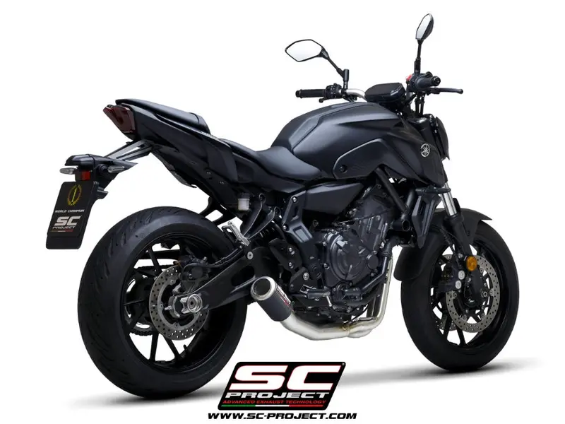 Yamaha Mt-07 - 2021 - 2024 – Sc-Project 2-1 Stainless Steel Full Exhaust System, With Cr-T Carbon Fibre Exhaust 1