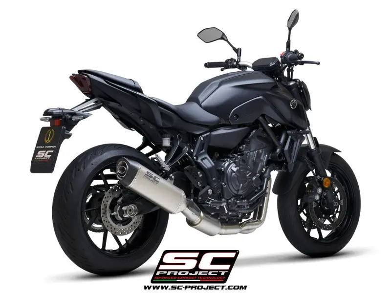 Yamaha Mt-07 - 2021 - 2024 – Sc-Project 2-1 Stainless Steel Full Exhaust System, With Sc1-S Titanium Exhaust 1