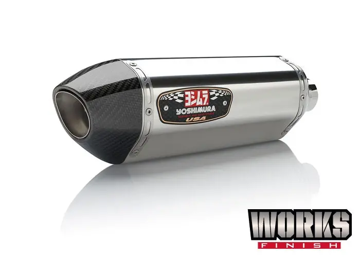 Yamaha Mt-07 - (2021-2024) Yoshimura Stainless Works Edition R77 Stainless Full System - Stainless Works Edition Header Carbon Coned End Cap - Race Series - Removable 1