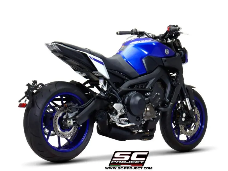 Yamaha Mt-09 - 2017 - 2020 – Sc-Project 3-1 Stainless Steel Full Exhaust System, With Conico 70S Stainless Steel Exhaust, Matt Black 1