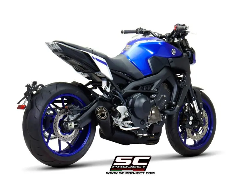 Yamaha Mt-09 - 2017 - 2020 – Sc-Project 3-1 Stainless Steel Full Exhaust System, With S1 Titanium Exhaust, Matt Black 1