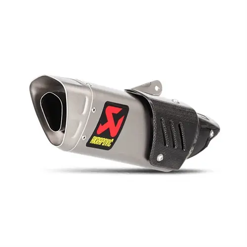 Yamaha Mt-10 (1000Cc) - (2016-2021) Akrapovic Titanium Silencer Slip-On Kit - (Forged Titanium Outlet Cap) - With Carbon Heat Shield - Road Legal 1