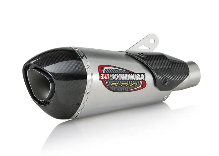 Yamaha Mt-10 (1000Cc) - (2016-2021) Yoshimura Stainless Alpha T Slip-On Carbon Fibre End Cap And Heat Shield - Race Series - Removable Baffle 1