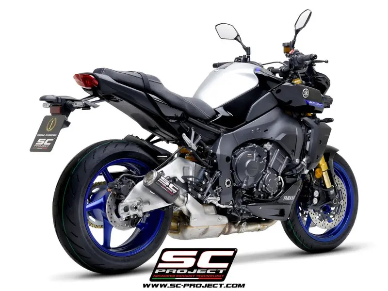 Yamaha Mt-10 - 2022 - 2024 – Sc-Project Cr-T Carbon Fibre Exhaust, With Stoneguard Grid 1
