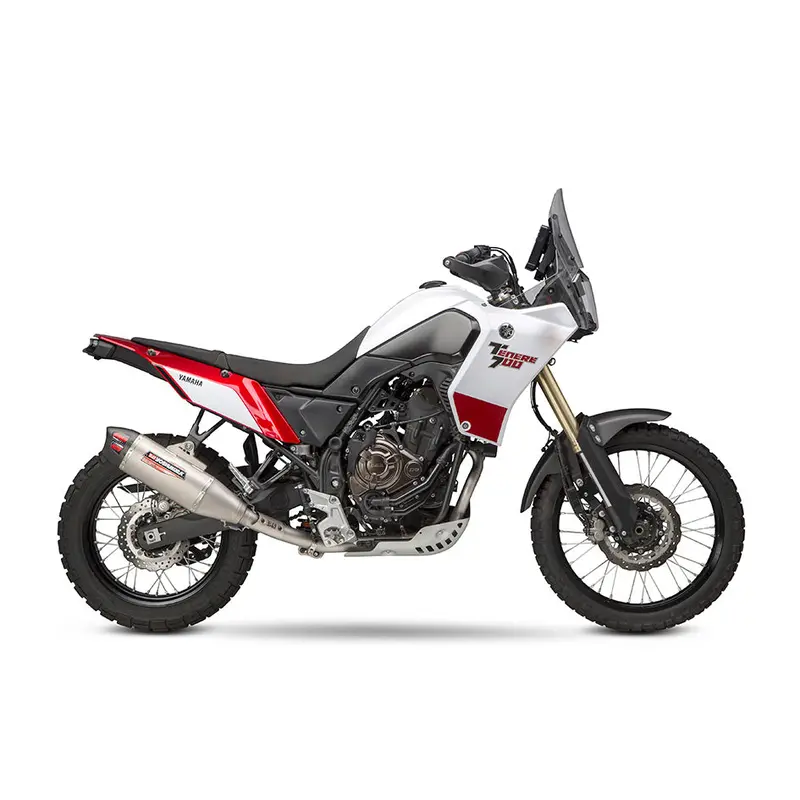 Yamaha Tenere 700 - (2019-2026) Yoshimura Stainless Full System Rs-12 Silencer - Works Edition, Matt Carbon End Cap And Heel Guard - Does Not Fit Euro5+ Models With Dual L 1