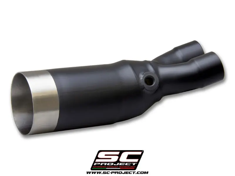 Yamaha Tmax 530 - 2017 - 2019 – Sc-Project De-Cat Link Pipe Stainless Steel, Matt Black, Compatible With Sc-Project Headers 1