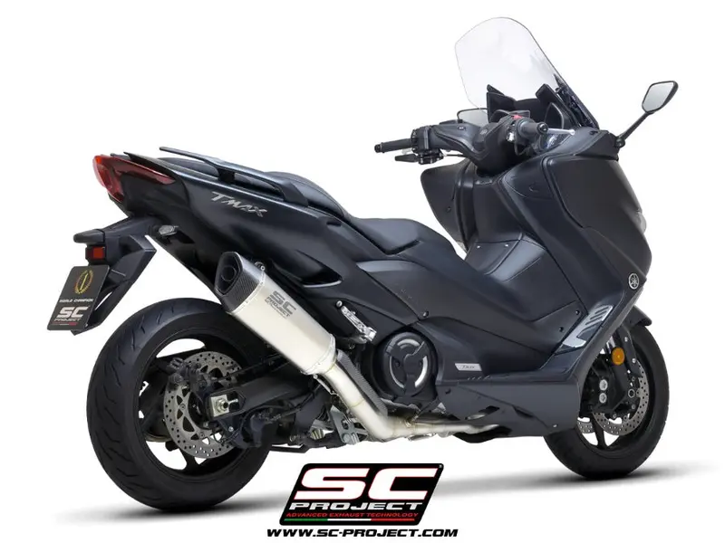 Yamaha Tmax 560 - 2020 - 2021 – Sc-Project 2-1 Stainless Steel Full Exhaust System, With Sc1-R Titanium Exhaust 1