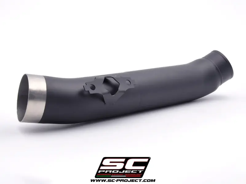 Yamaha Tmax 560 - 2022 - 2024 – Sc-Project De-Cat Link Pipe Stainless Steel, Matt Black, Compatible With Sc-Project Headers 1