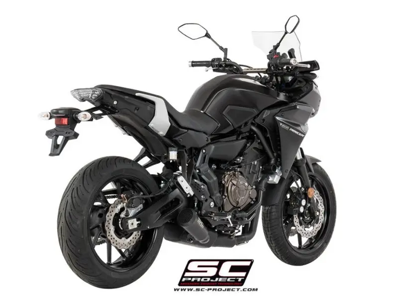 Yamaha Tracer 700 - 2016 - 2020 – Sc-Project 2-1 Stainless Steel Full Exhaust System, With Conico 70S Stainless Steel Exhaust, Matt Black 1