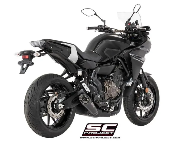 Yamaha Tracer 700 - 2016 - 2020 – Sc-Project 2-1 Stainless Steel Full Exhaust System, With S1 Titanium Exhaust, Matt Black 1