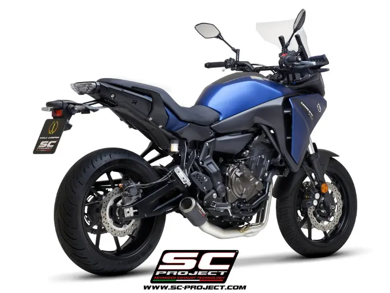 Yamaha Tracer 700 - 2020 – Sc-Project 2-1 Stainless Steel Full Exhaust System, With Cr-T Carbon Fibre Exhaust 1
