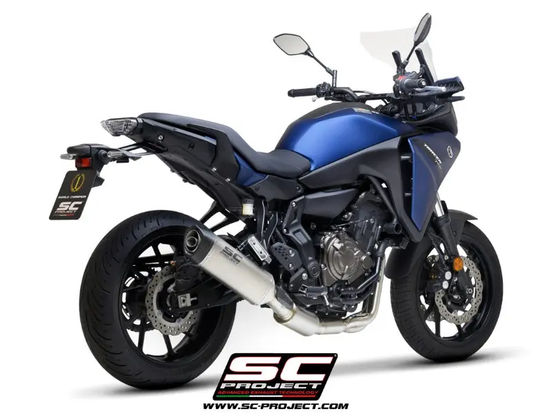 Yamaha Tracer 700 - 2020 – Sc-Project 2-1 Stainless Steel Full Exhaust System, With Sc1-S Titanium Exhaust 1