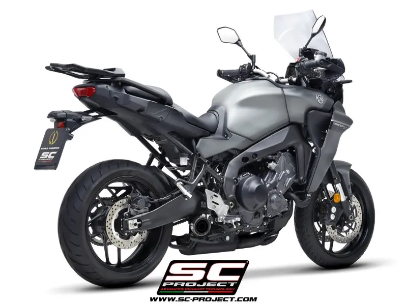 Yamaha Tracer 9 - 2021 - 2024 – Sc-Project 3-1 Stainless Steel Full Exhaust System, With S1 Stainless Steel Exhaust, Matt Black 1
