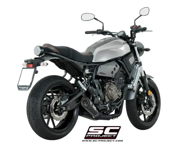 Yamaha Xsr 700 - 2016 - 2020 – Sc-Project 2-1 Stainless Steel Full Exhaust System, With S1 Titanium Exhaust, Matt Black 1
