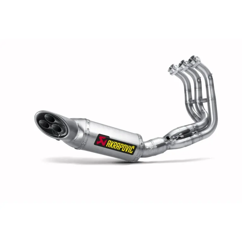 Yamaha Xsr900 - (2017-2021) Akrapovic Titanium Silencer Stainless 3-1 System - Removable Baffle 1