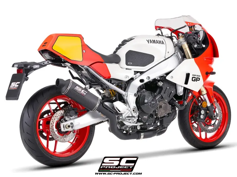 Yamaha Xsr900 Gp - 2024 - 2025 – Sc-Project 3-1 Stainless Steel Full Exhaust System, With Oval R60 Carbon Fibre Exhaust, Matt Black 1