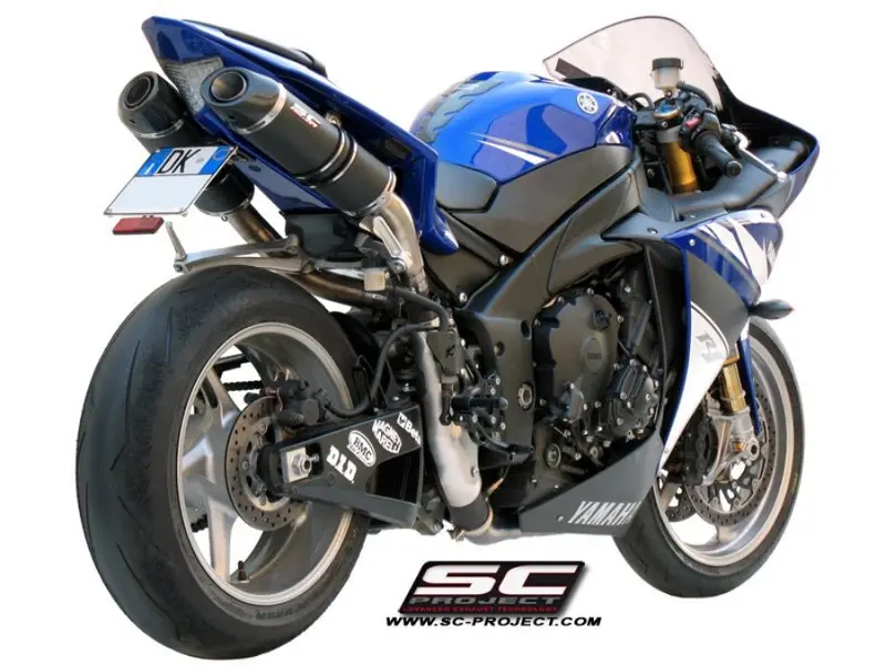 Yamaha Yzf R1 - 2009 - 2014 – Sc-Project Pair Of Oval Titanium Exhaust 1