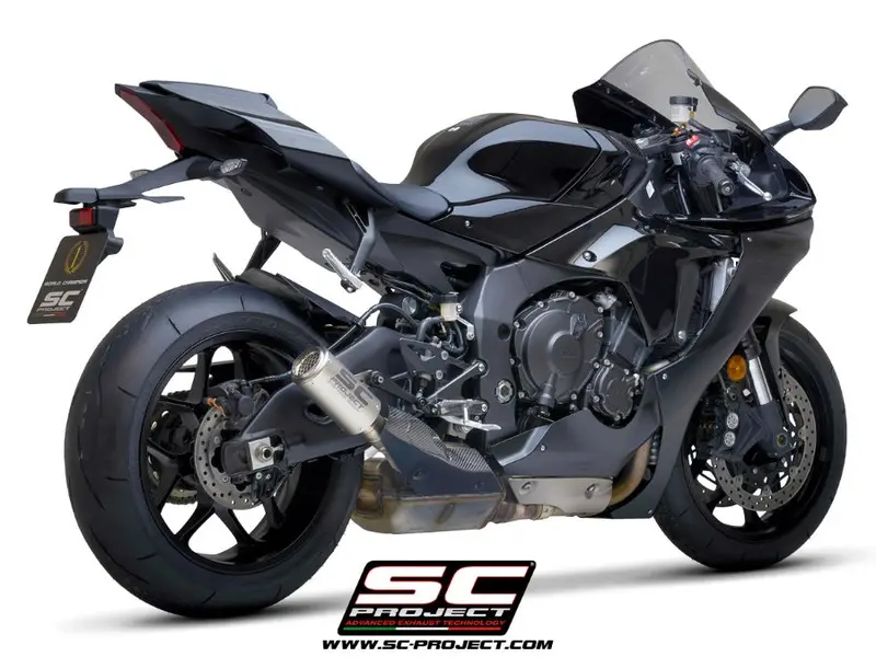 Yamaha Yzf R1 - 2017 - 2019 – Sc-Project Cr-T Titanium Exhaust, With Stoneguard Grid 1
