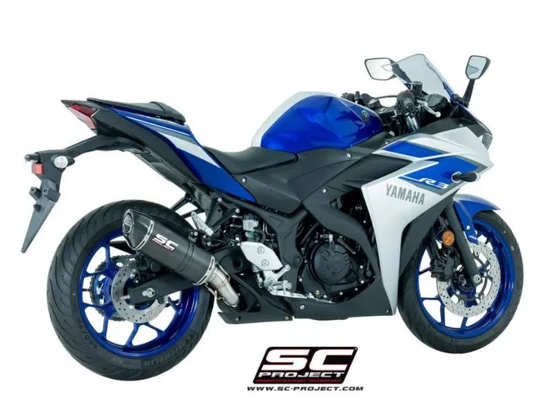 Yamaha Yzf R3 - 2015 - 2017 – Sc-Project Oval Carbon Fibre Exhaust 1