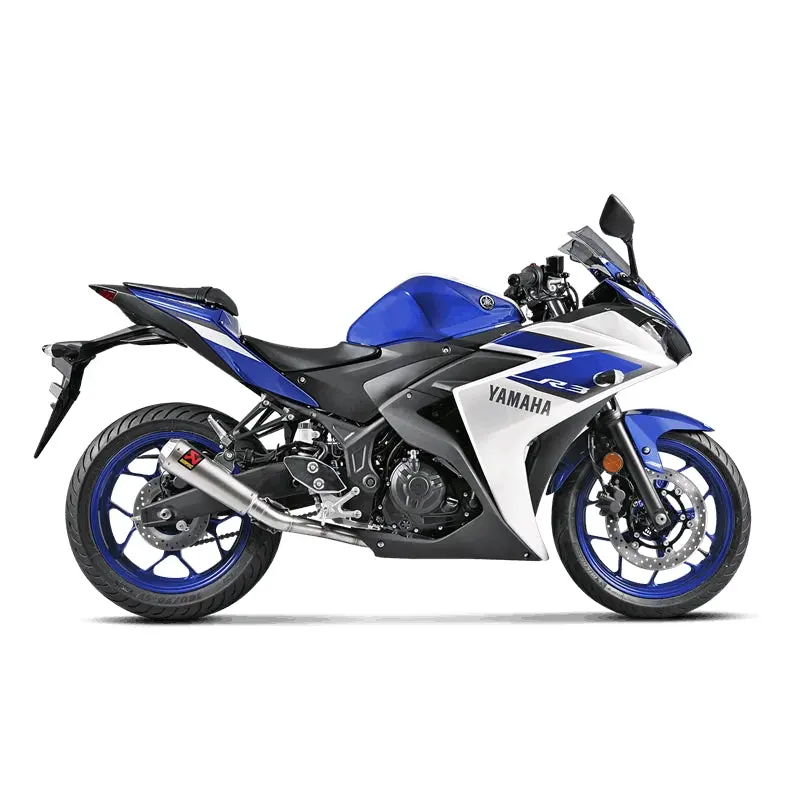 Yamaha Yzf-R3 - (2019-2021) Akrapovic Titanium Silencer Complete Stainless Race System - Moto Gp Style - Race Removable Baffle 2