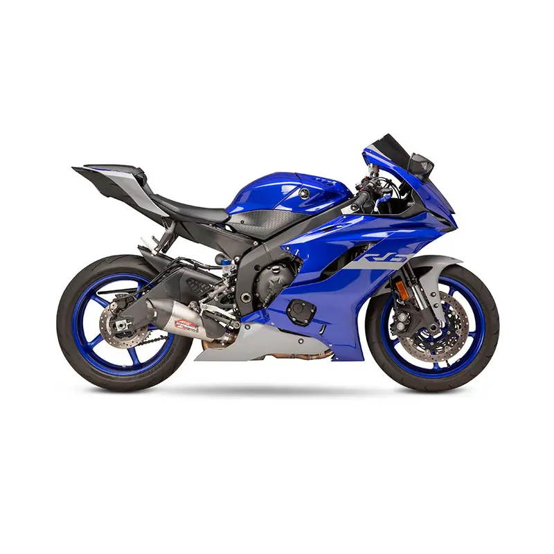 Yamaha Yzf-R6 - (2008-2016) Yoshimura Stainless At2 Slip-On Carbon Fibre End Cap, Heat Shield And Heel Guard - Race Series 1
