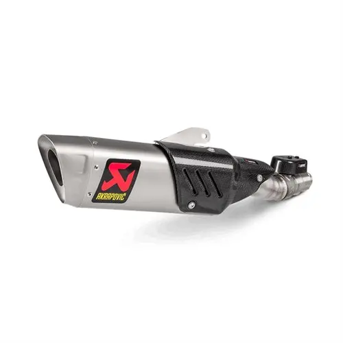 Yamaha Yzf-R6 - (2017-2020) Akrapovic Titanium Silencer Slip-On Kit - (Forged Titanium Outlet Cap) - With Carbon Heat Shield - Road Legal Optional Baffle Available 1