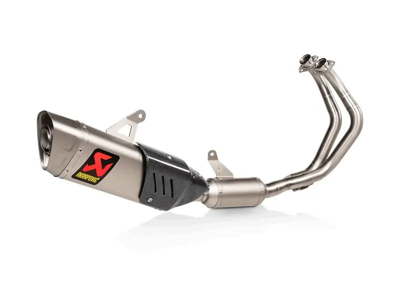 Yamaha Yzf-R7 - (2021-2025) Akrapovic Titanium Silencer Stainless 2-1 System - Race Removable Baffle 1